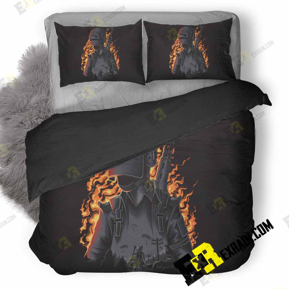 Pubg Illustration 3D Customized Duvet Cover Bedding Set