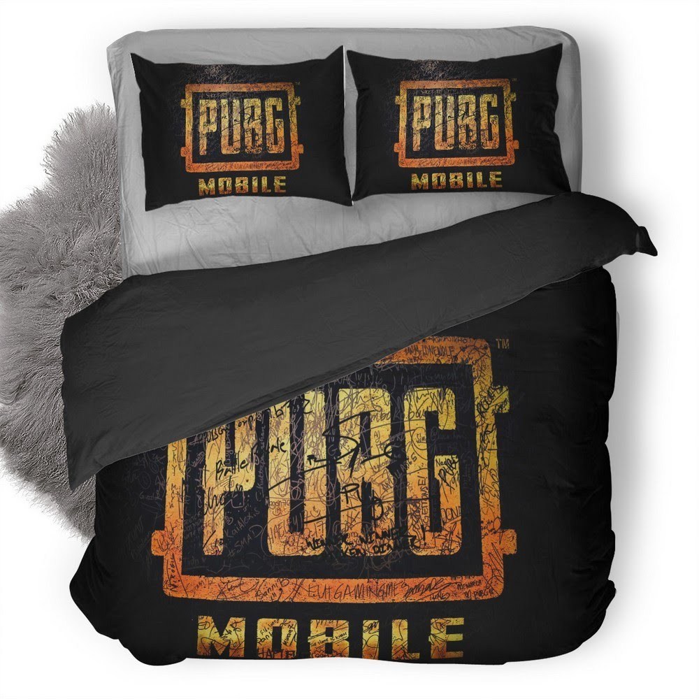 Pubg Logo 3D Customized Duvet Cover Bedding Set