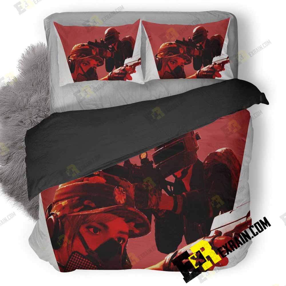 Pubg Retro Poster Bg 3D Customized Duvet Cover Bedding Set