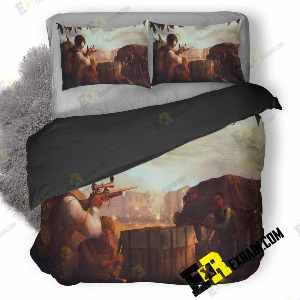 Pubg Team Work Fan Art 2 3D Customized Duvet Cover Bedding Set