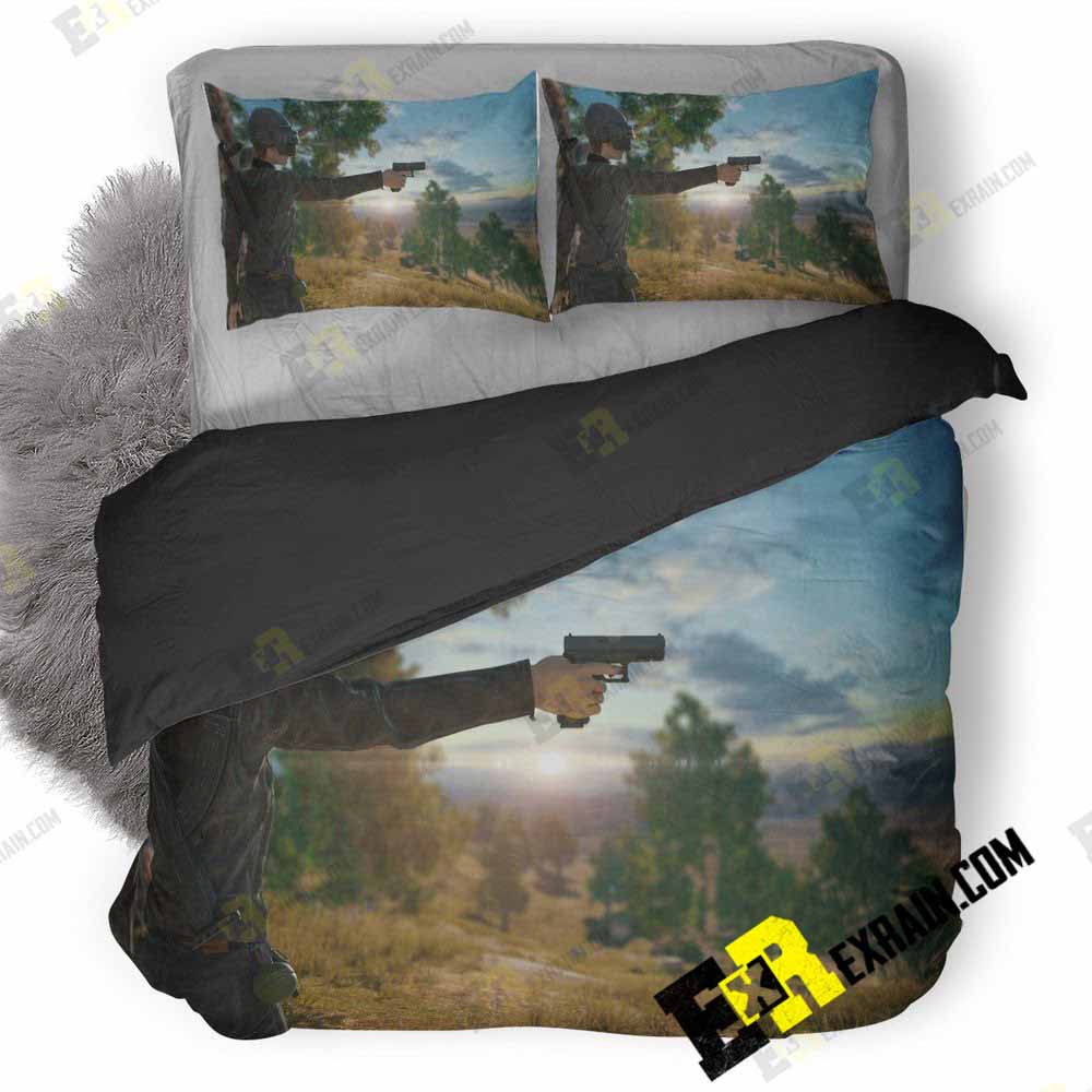 Pubg Weapons Helmet Girl 8L 3D Customized Duvet Cover Bedding Set