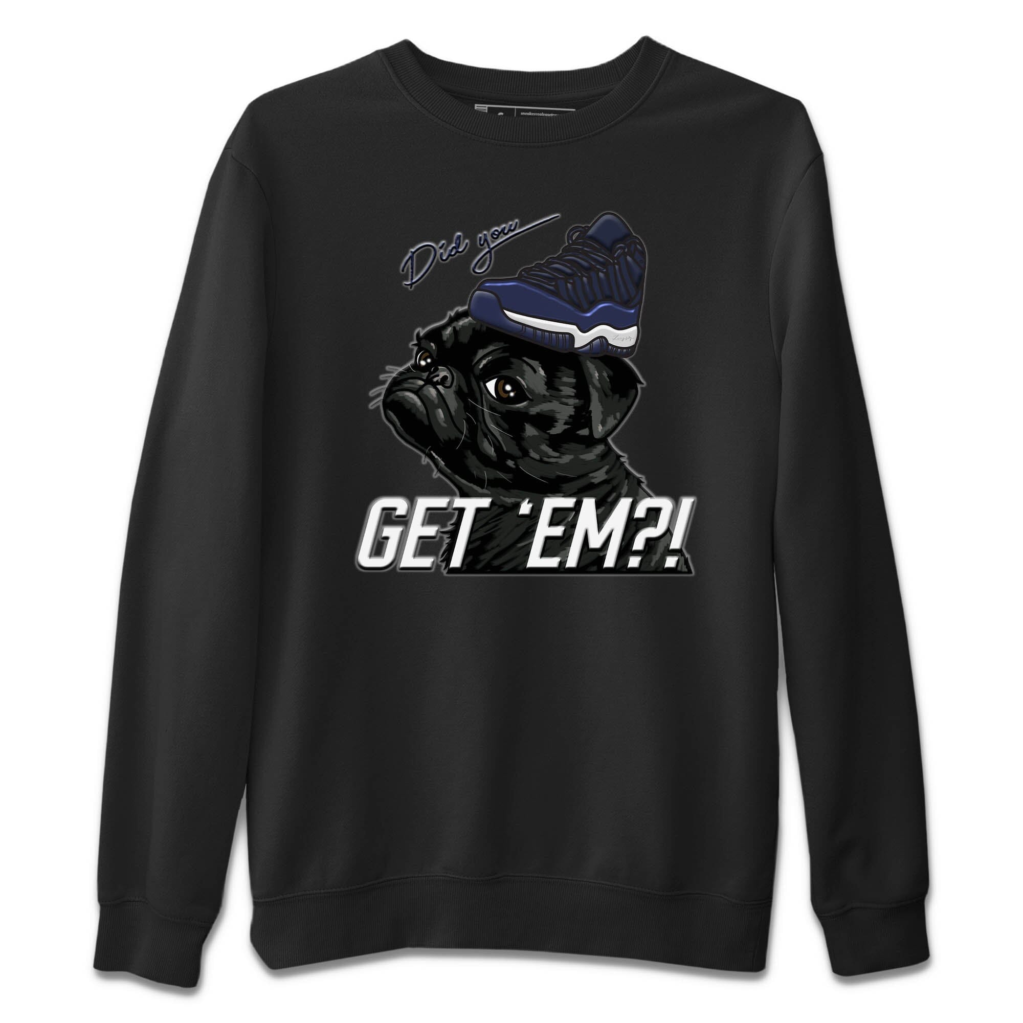 Pug Get Em Unisex Sweater – Air Jordan 11 Midnight Navy, Sneakers Matching Sweater