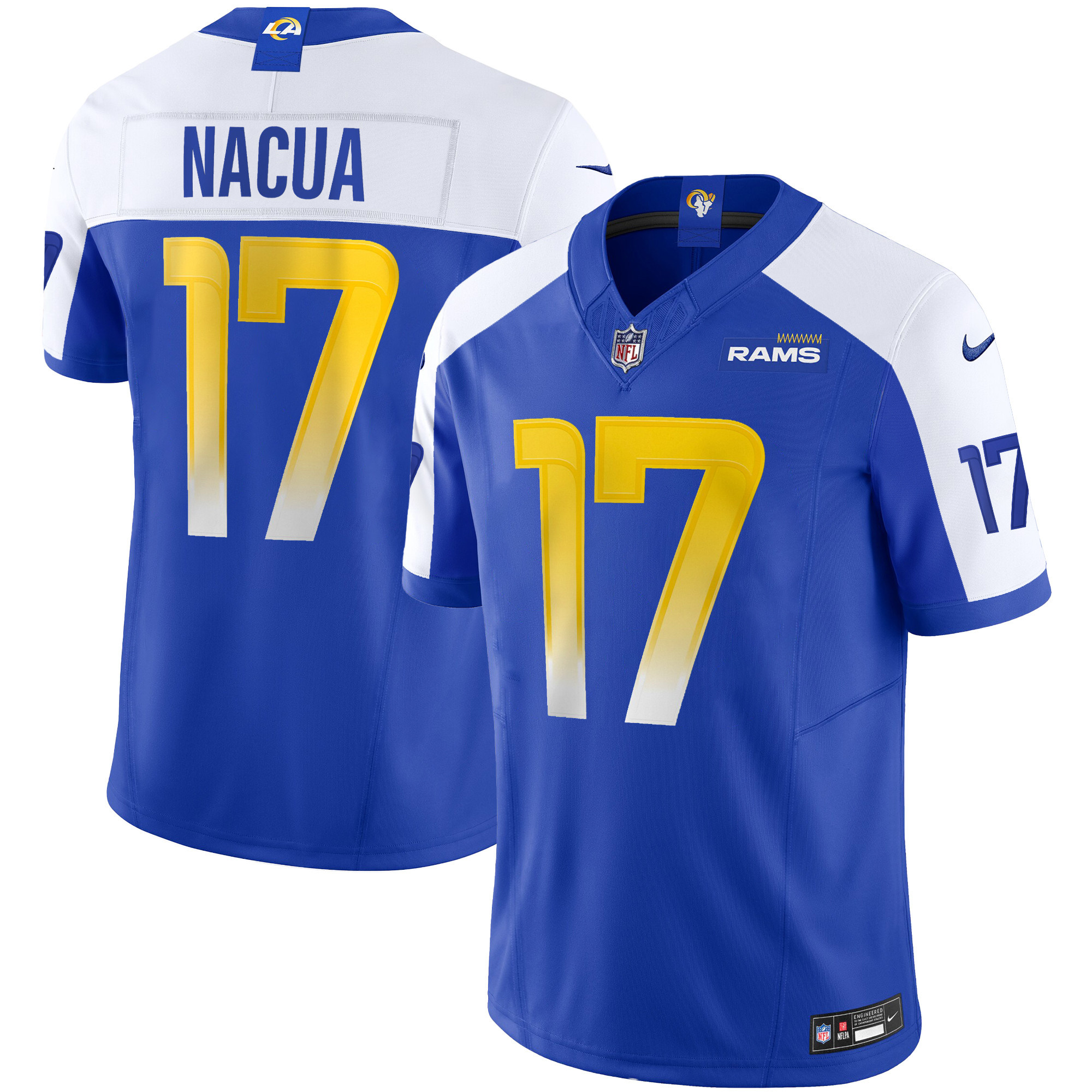 Puka Nacua Men's Los Angeles Rams Vapor Limited Alternate Jersey - All Stitched 