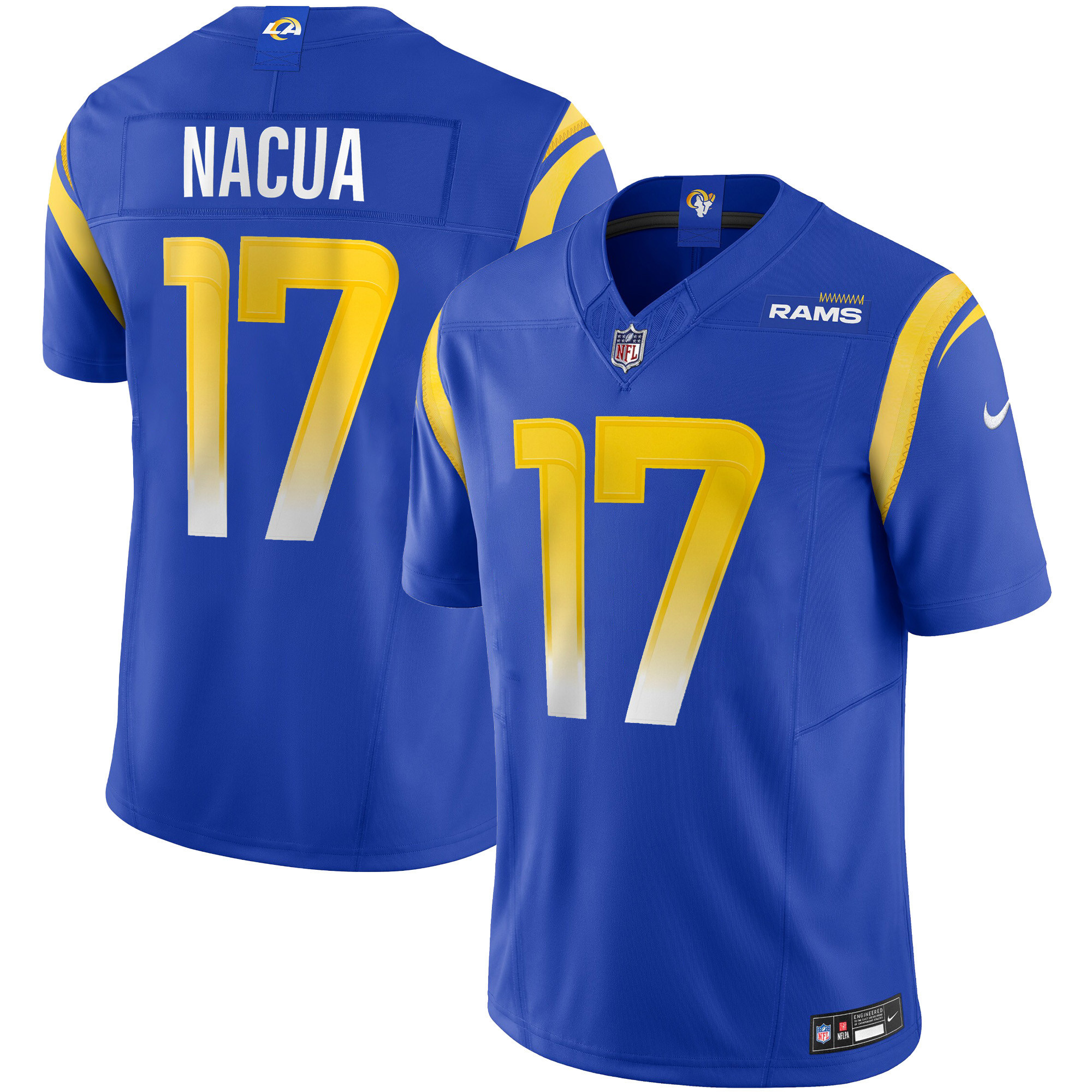 Puka Nacua Men's Los Angeles Rams Vapor Limited Royal Jersey - All Stitched 