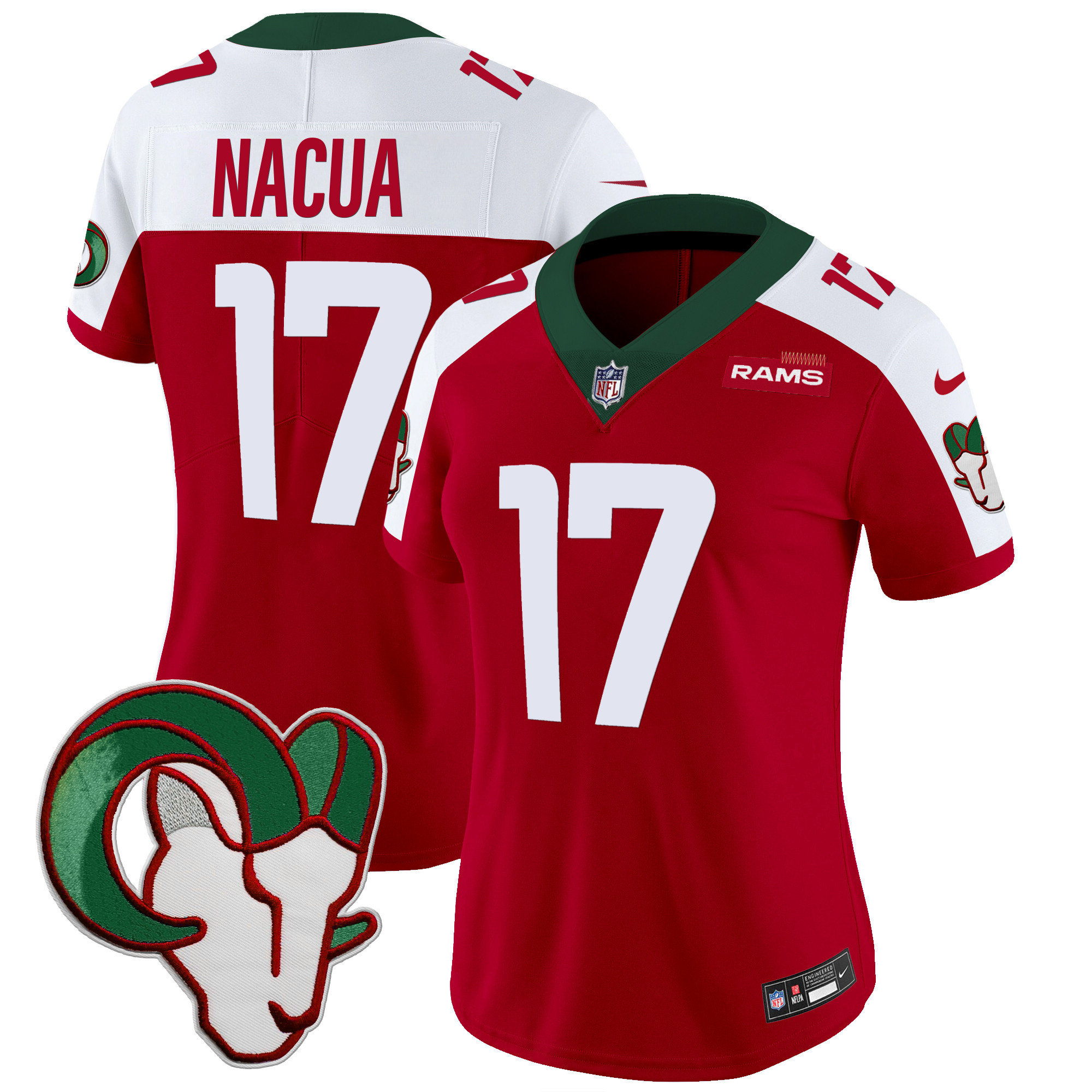 Puka Nacua Women's Los Angeles Rams Mexico Vapor Limited Red Alternate Jersey - All Stitched 