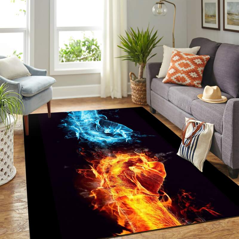 Punch Fire Vs Ice Carpet Floor Area Rectangle Rug