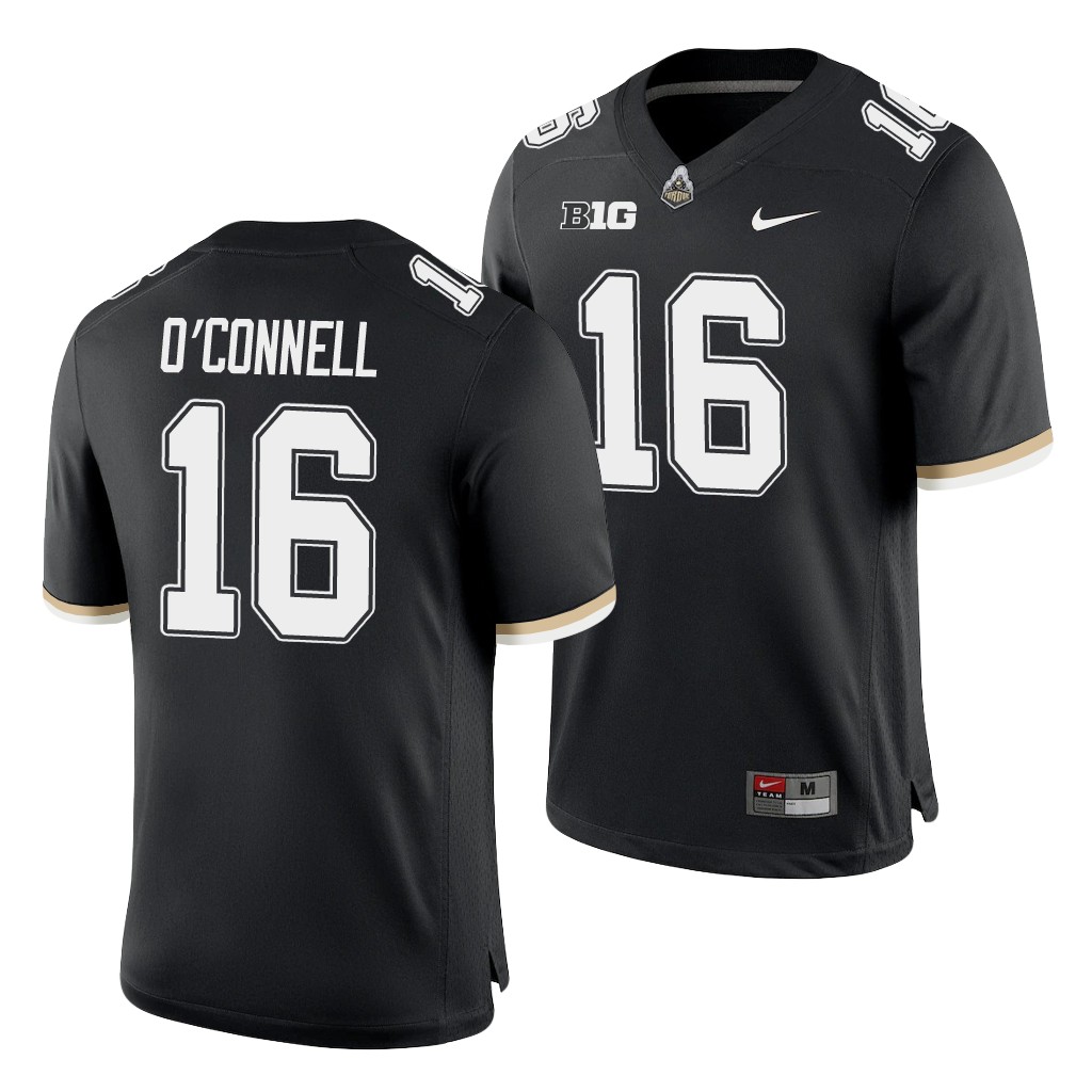 Purdue Boilermakers Aidan O'Connell Black College Game Jersey