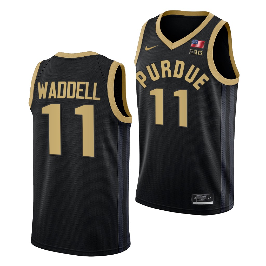 Purdue Boilermakers Brian Waddell College uniform Black #11 Jersey 2022-23