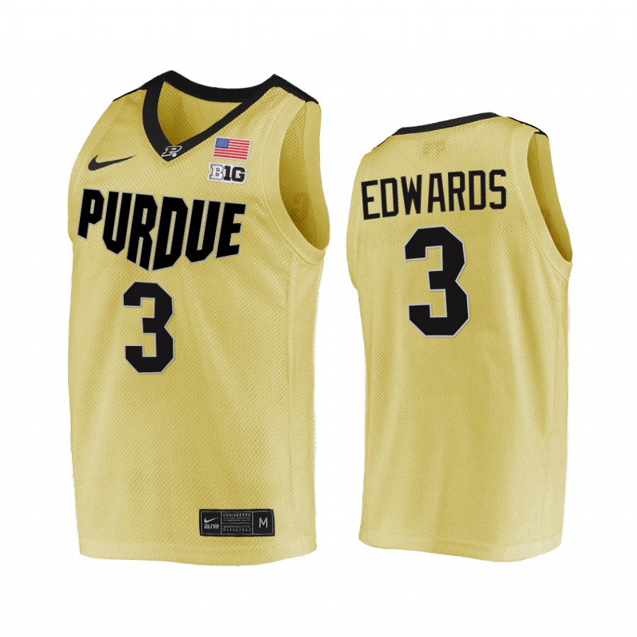 Purdue Boilermakers Carsen Edwards Jersey College Gold NBA Alumni Uniform