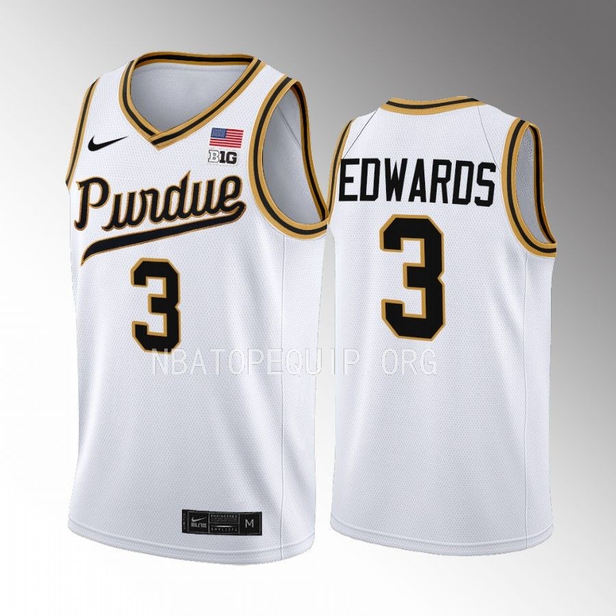 Purdue Boilermakers Carsen Edwards Jersey Rick Mount-Era White Throwback Uniform