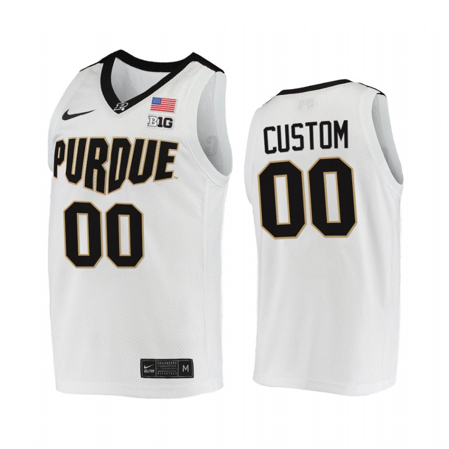 Purdue Boilermakers Custom Jersey 2021-22 College White Uniform
