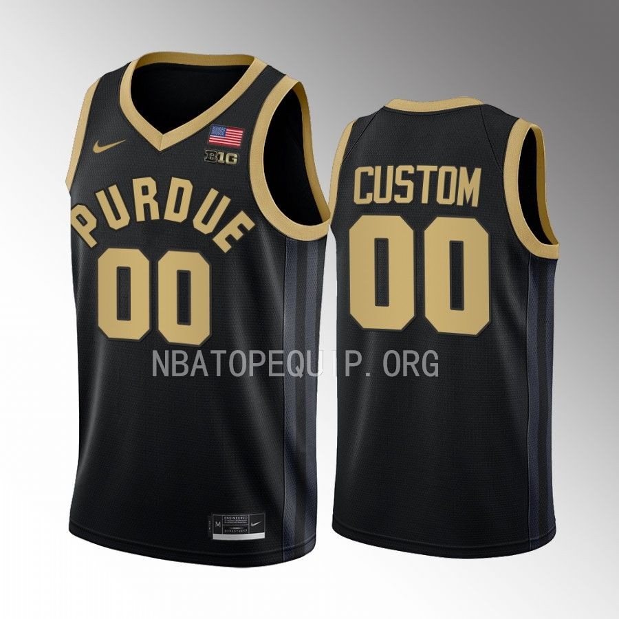 Purdue Boilermakers Custom Jersey 2022-23 College Black Uniform