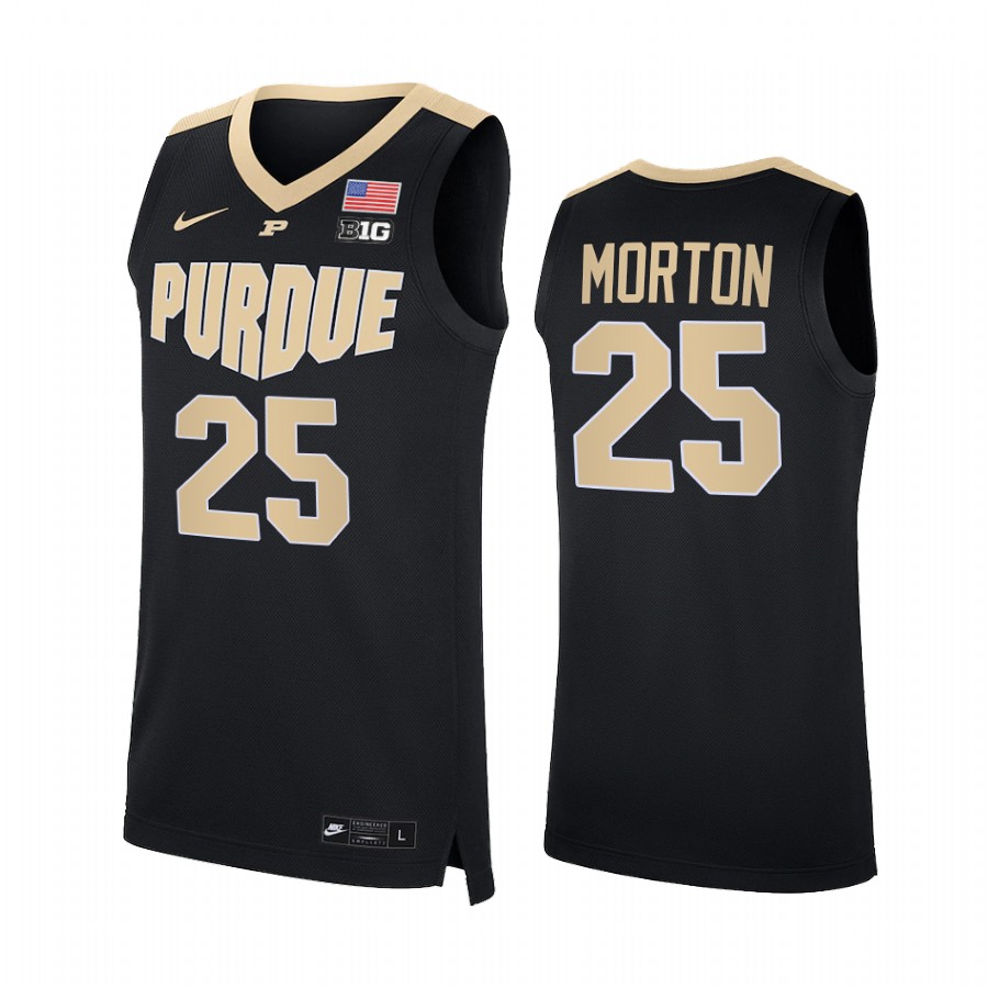 Purdue Boilermakers Ethan Morton Jersey 2021-22 College Black Uniform