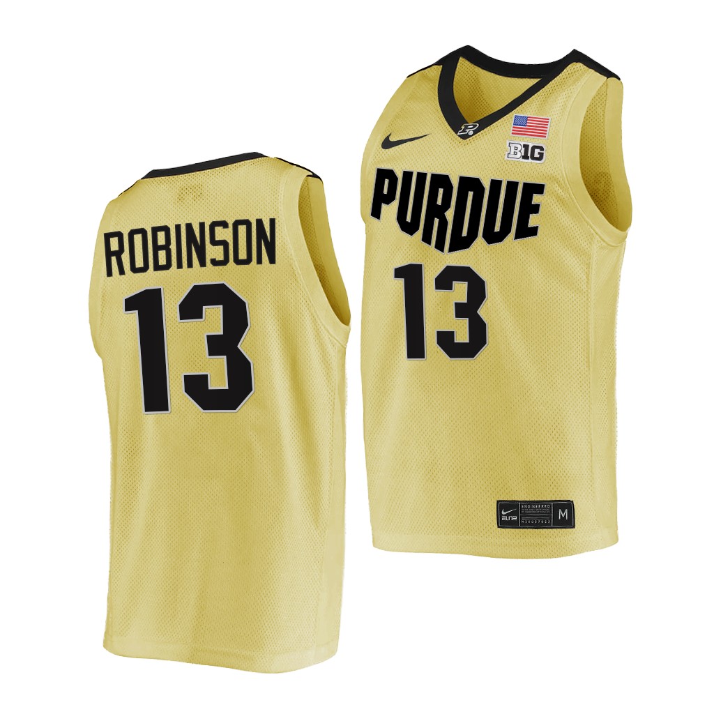 Purdue Boilermakers Glenn Robinson #13 Gold NBA Alumni Jersey College