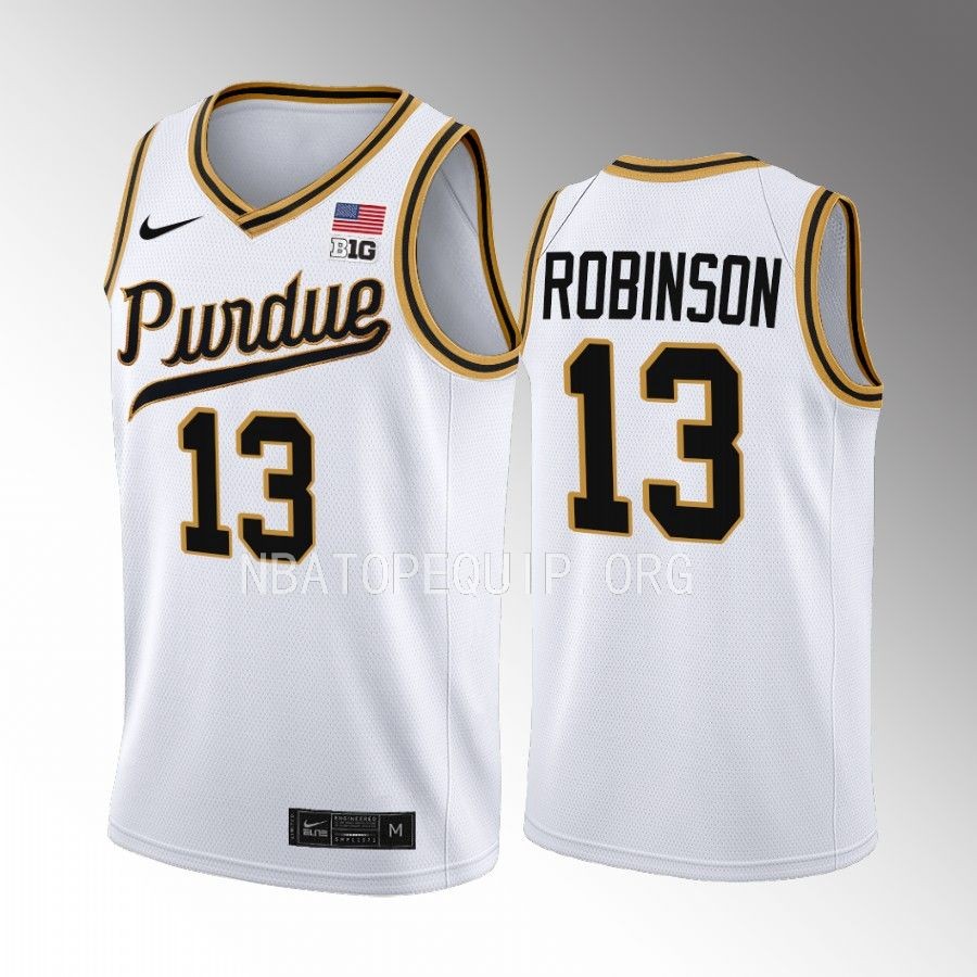 Purdue Boilermakers Glenn Robinson Jersey Rick Mount-Era White Throwback Uniform