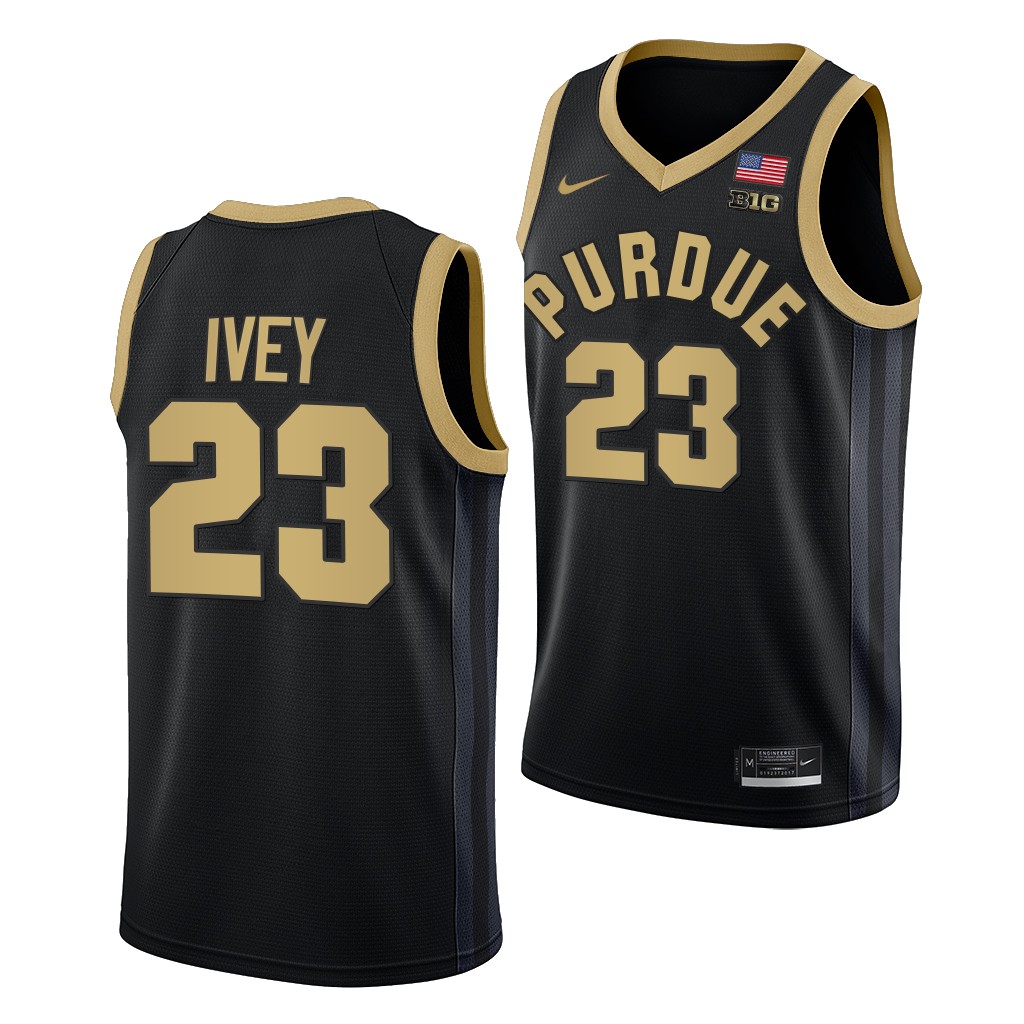Purdue Boilermakers Jaden Ivey College uniform Black #23 Jersey 2022-23