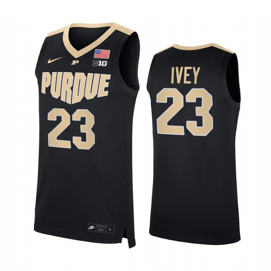Purdue Boilermakers Jaden Ivey Jersey 2021-22 College Black Uniform