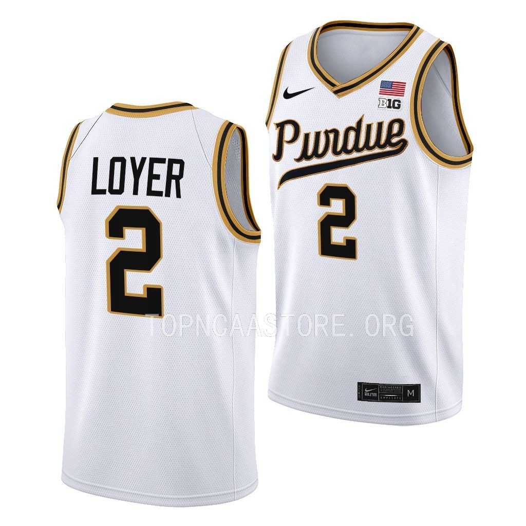 Purdue Boilermakers Rick Mount-Era Fletcher Loyer #2 White Throwback Jersey