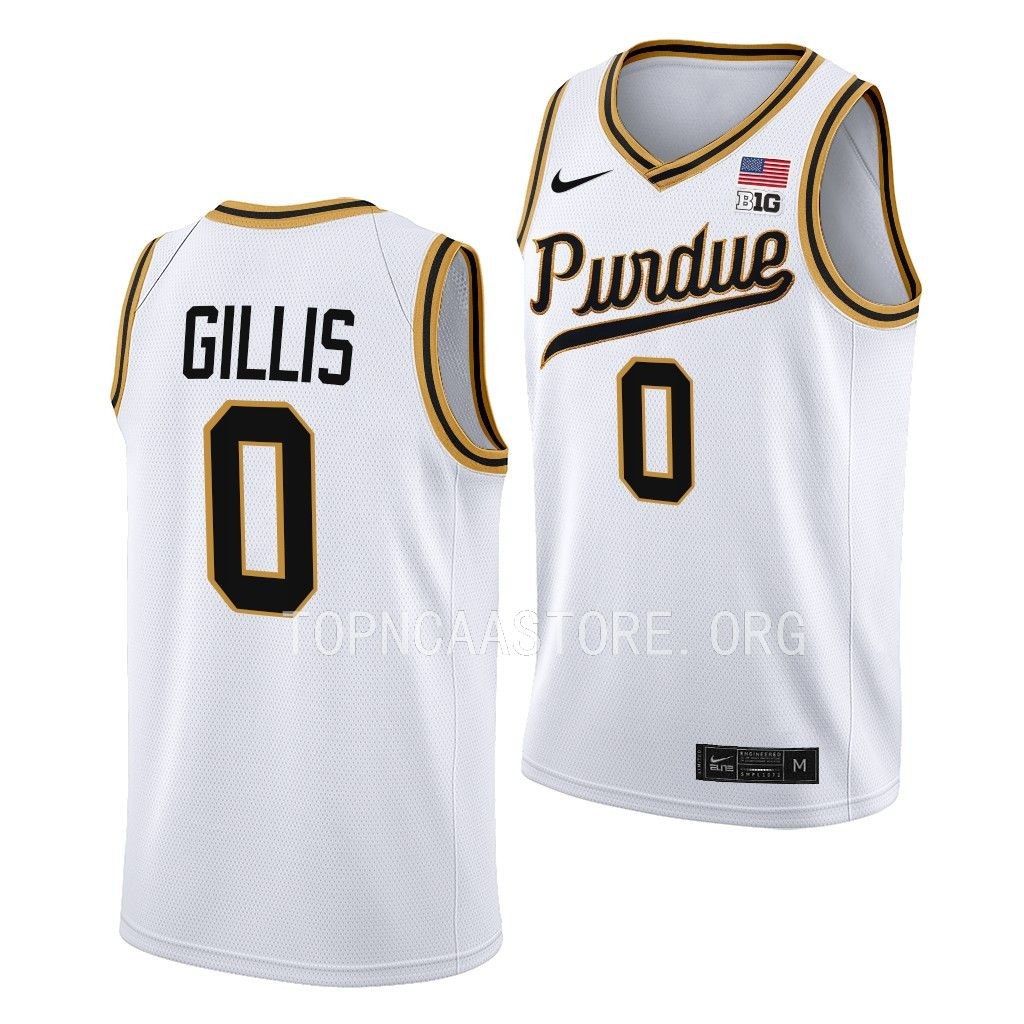 Purdue Boilermakers Rick Mount-Era Mason Gillis #0 White Throwback Jersey