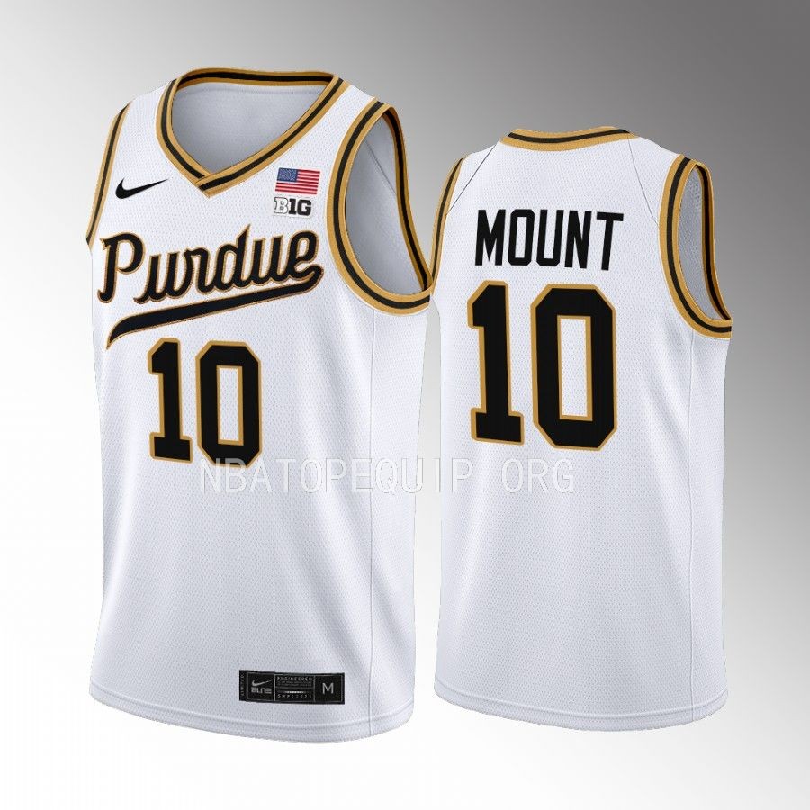 Purdue Boilermakers Rick Mount Jersey Rick Mount-Era White Throwback Uniform