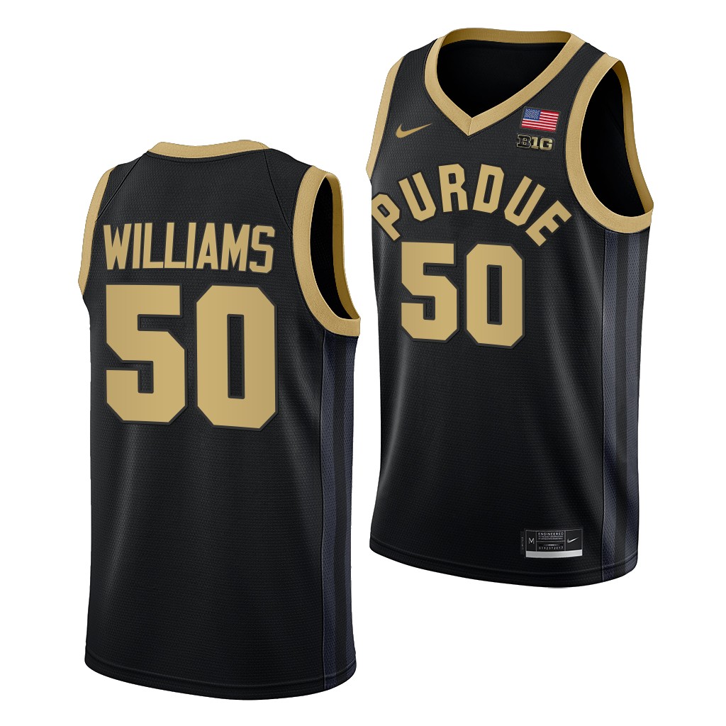 Purdue Boilermakers Trevion Williams College uniform Black #50 Jersey 2022-23