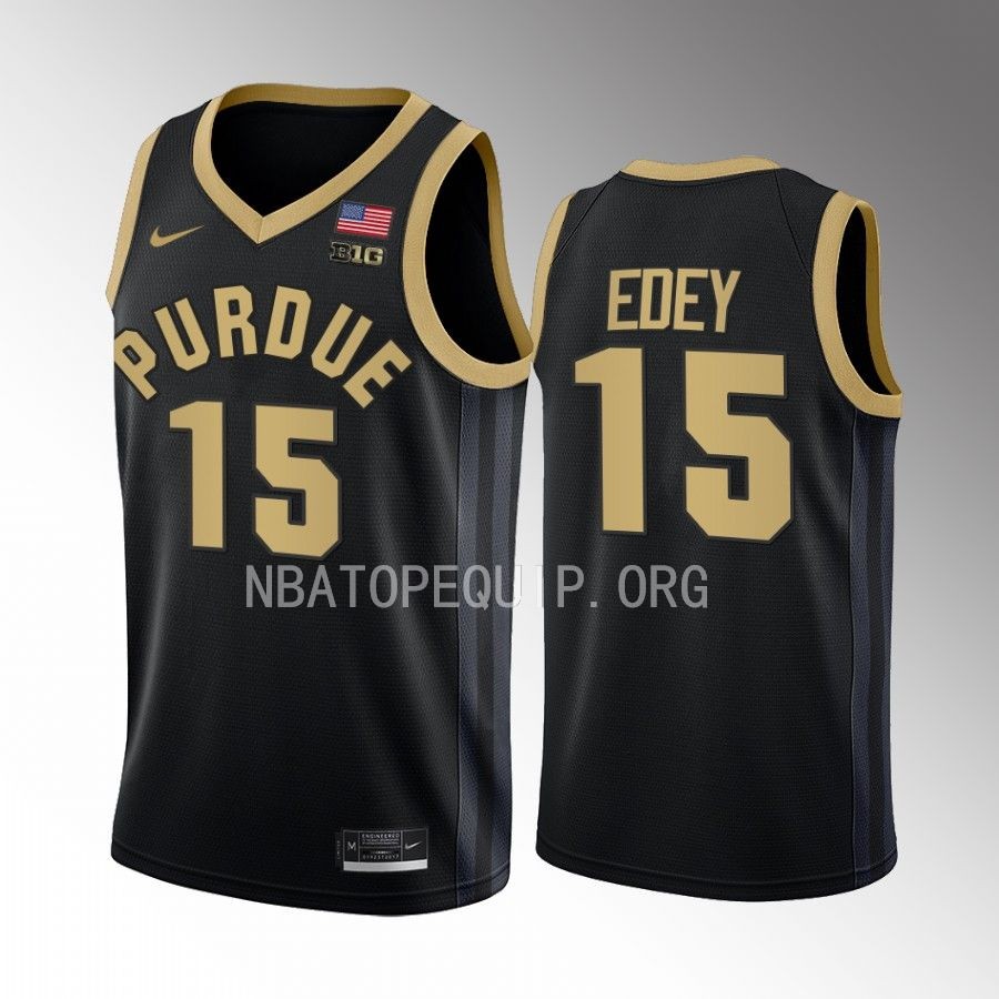 Purdue Boilermakers Zach Edey Jersey 2022-23 College Black Uniform