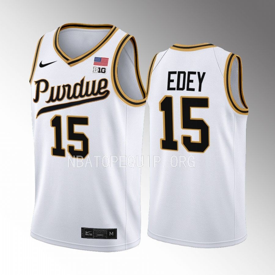 Purdue Boilermakers Zach Edey Jersey 2022-23 Rick Mount-Era White Throwback Uniform