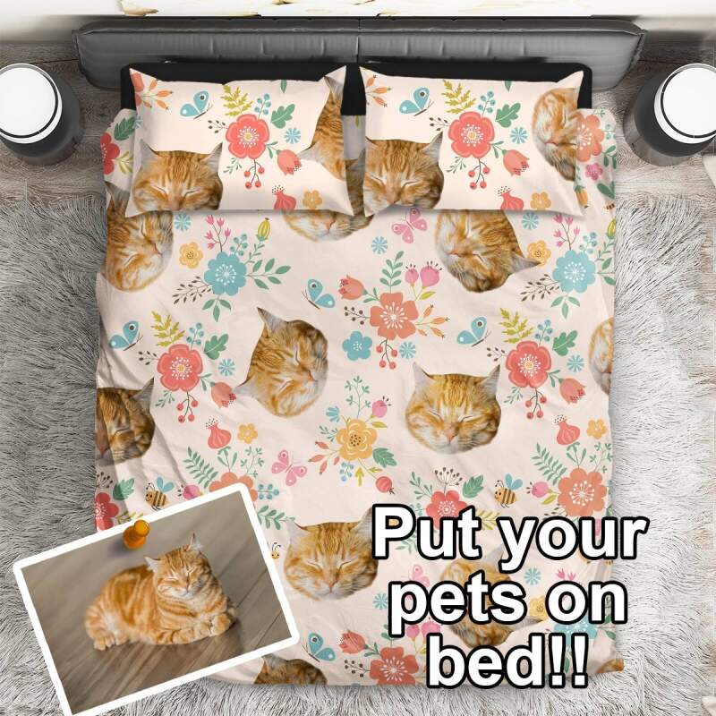 Put Your Cat On 3D Customized Duvet Cover Bedding Set
