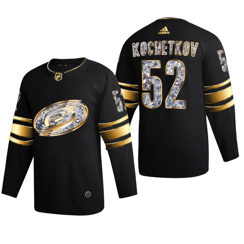 Pyotr Kochetkov #52 Carolina Hurricanes 2022 Stanley Cup Playoffs Black Diamond Edition Jersey