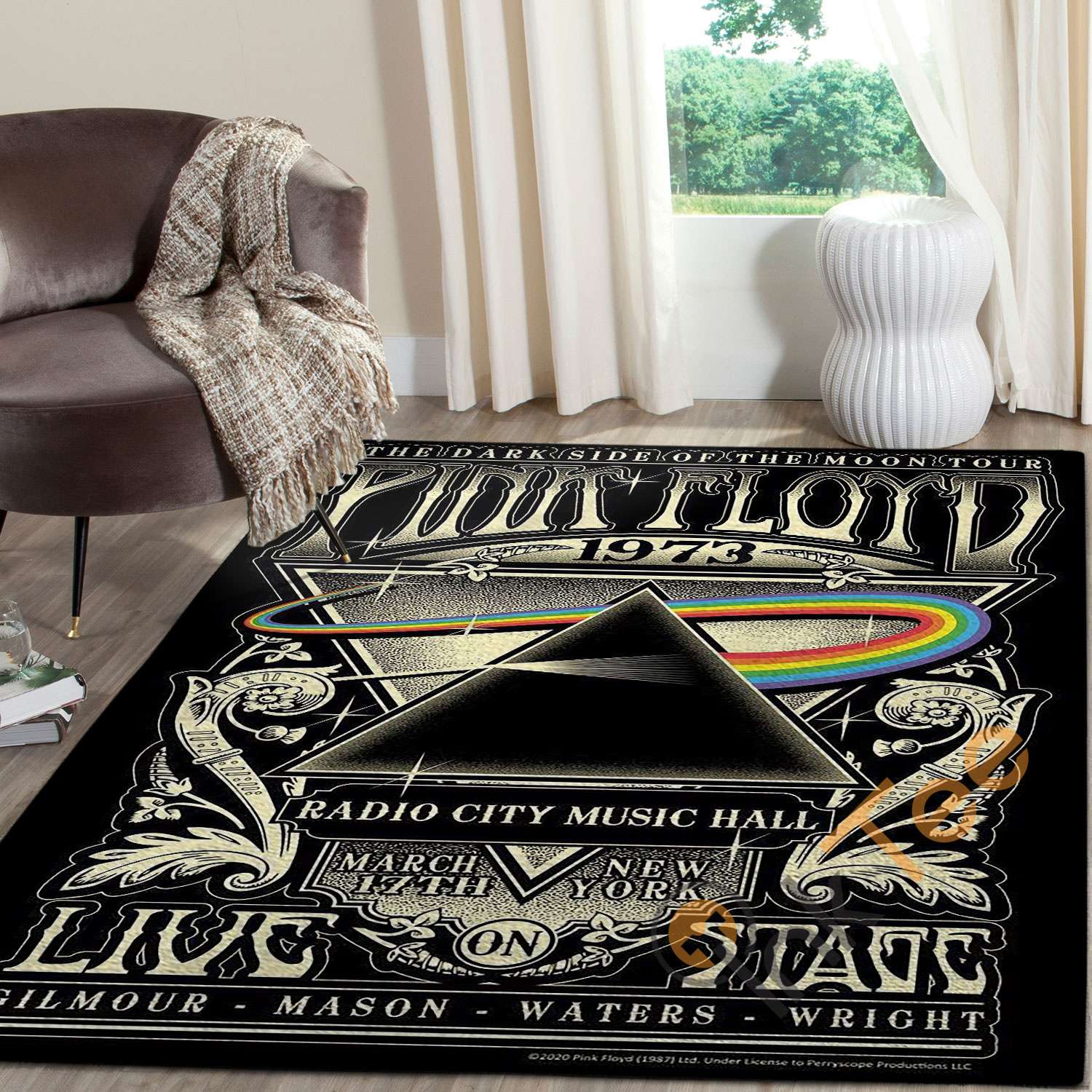 Pyramid America Pink Floyd Dark Side Of The Moon Tour Rectangle Rug