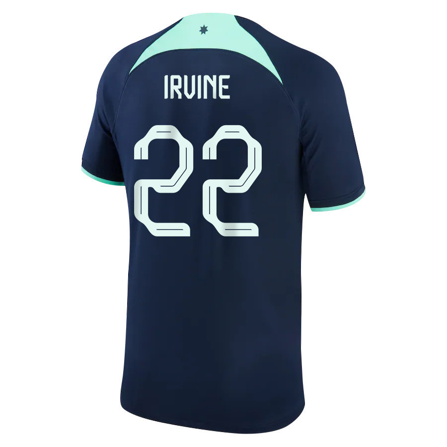 Qatar World Cup Jackson Irvine 22 Australia National Team 2022-23 – Away Men Soccer Jersey