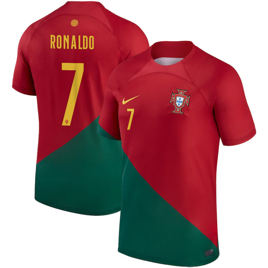 Qatar World Cup Portugal National Team 2022-23 Cristiano Ronaldo 7 Men Soccer Jersey- Home
