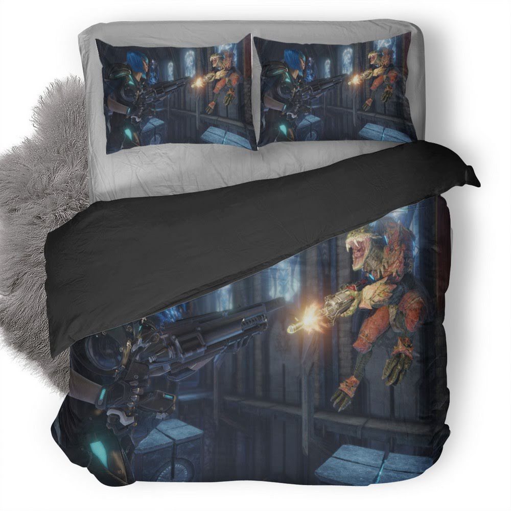 Quake Champions 3D Customized Duvet Cover Bedding Set