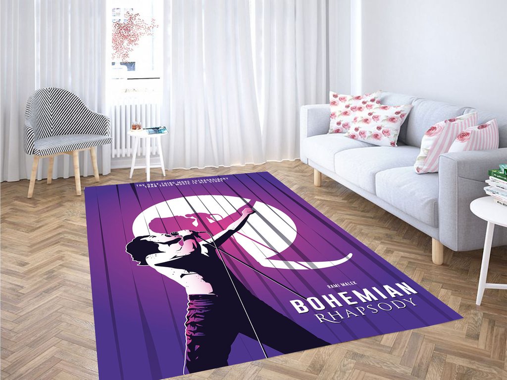 Queen Bohemian Rhapsody Living Room Modern Carpet Rectangle Rug