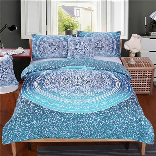 Queen Crystal Arrays Quilt Cover With Pillow Case 4Pcs Duvet Cover Bedding Set