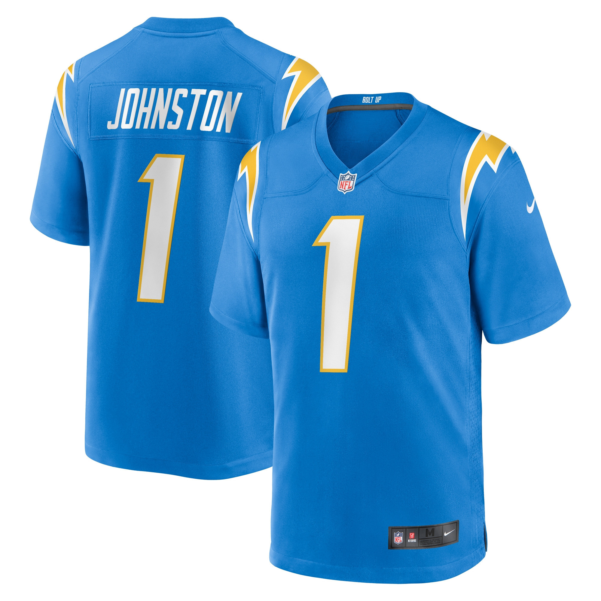 Quentin Johnston 1 Los Angeles Chargers 2023 NFL Draft Game Stitched Jersey – Powder Blue