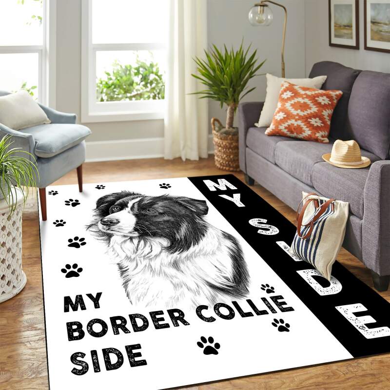 Quilt Border Collie Mk Carpet Area Rectangle Rug