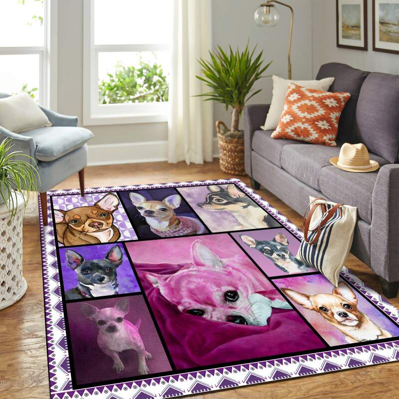 Quilt Chihuahua Mk Carpet Area Rectangle Rug