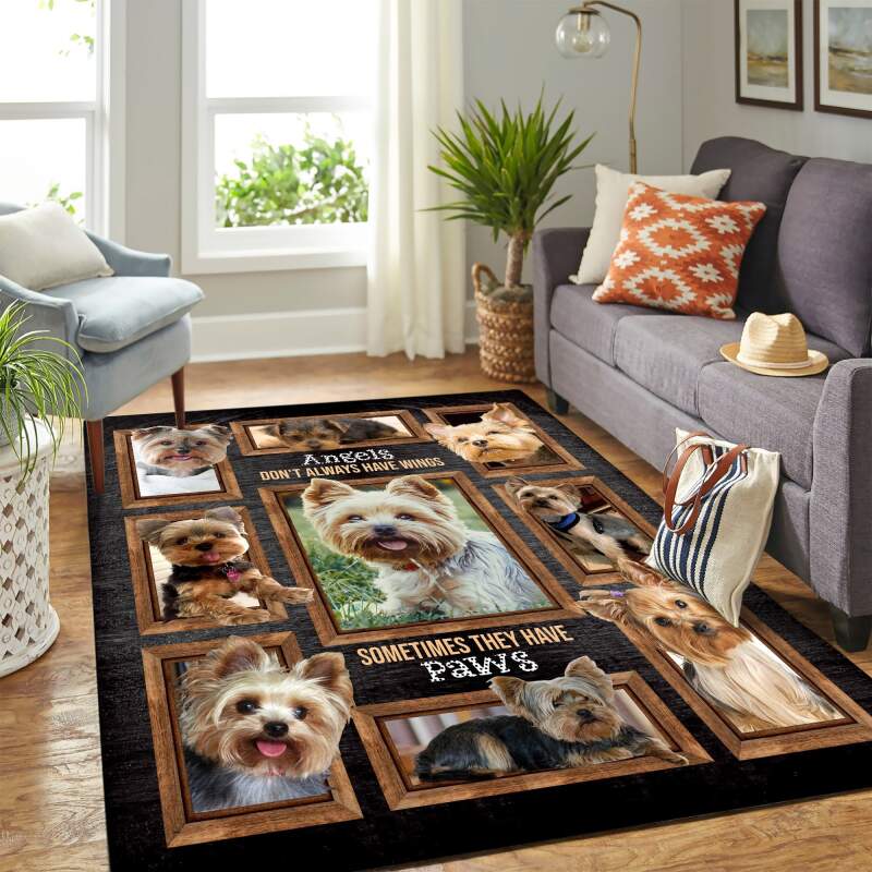 Quilt Yorkie Angels Don’t Always Have Wings Mk Carpet Area Rectangle Rug