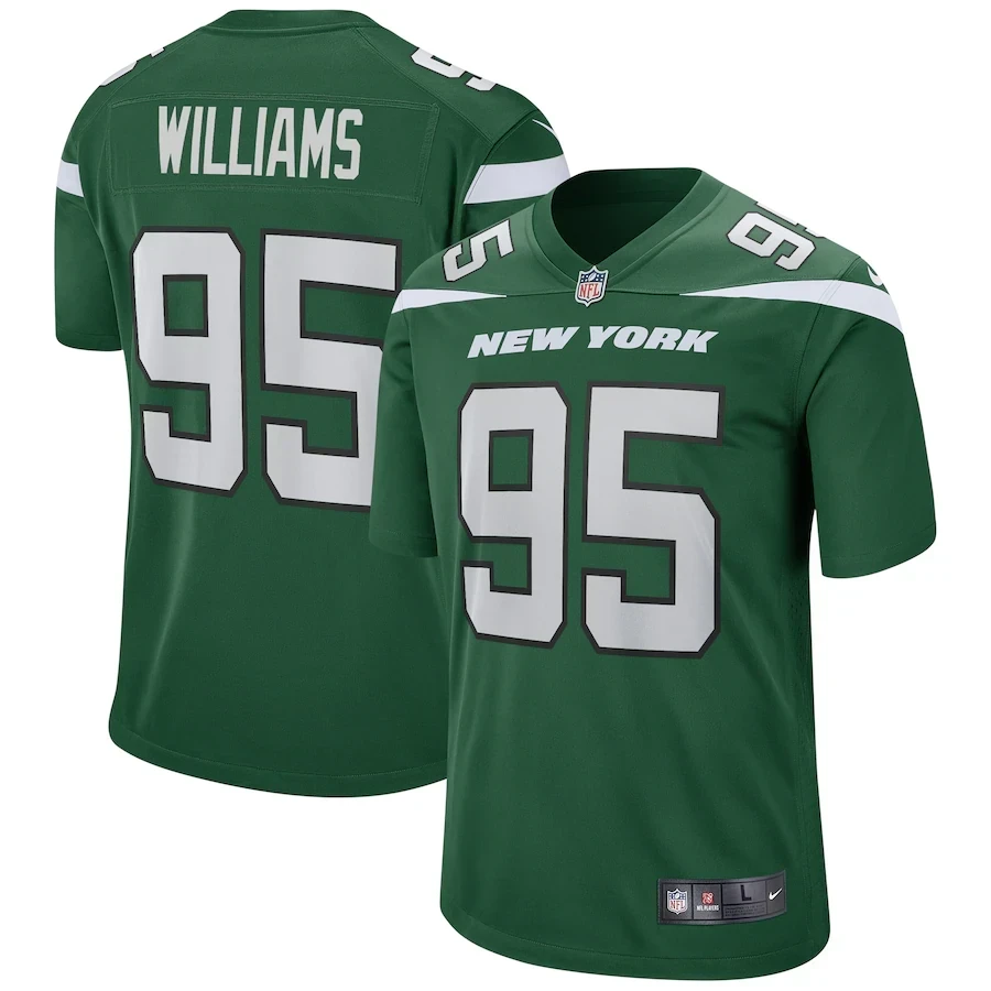 Quinnen Williams Men's New York Jets Black Gold & White Gold Vapor Limited Game Jersey - All Stitched