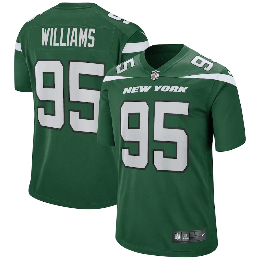 Quinnen Williams Men's New York Jets Black Gold & White Gold Vapor Limited Game Jersey - All Stitched