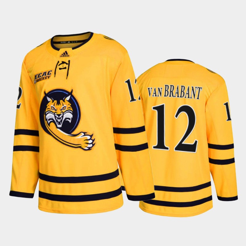 Quinnipiac Bobcats Bryce Van Brabant #12 College Gold Alumni Jersey