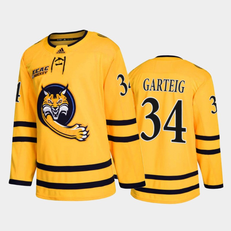 Quinnipiac Bobcats Michael Garteig #34 College Gold Alumni Jersey