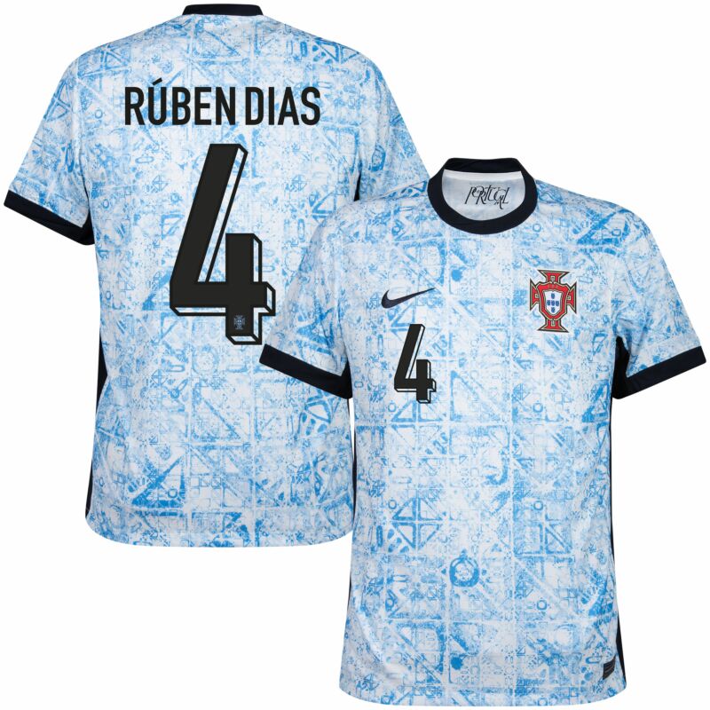 Rúben Dias Men's Portugal 2024 Stadium Away Soccer Jersey