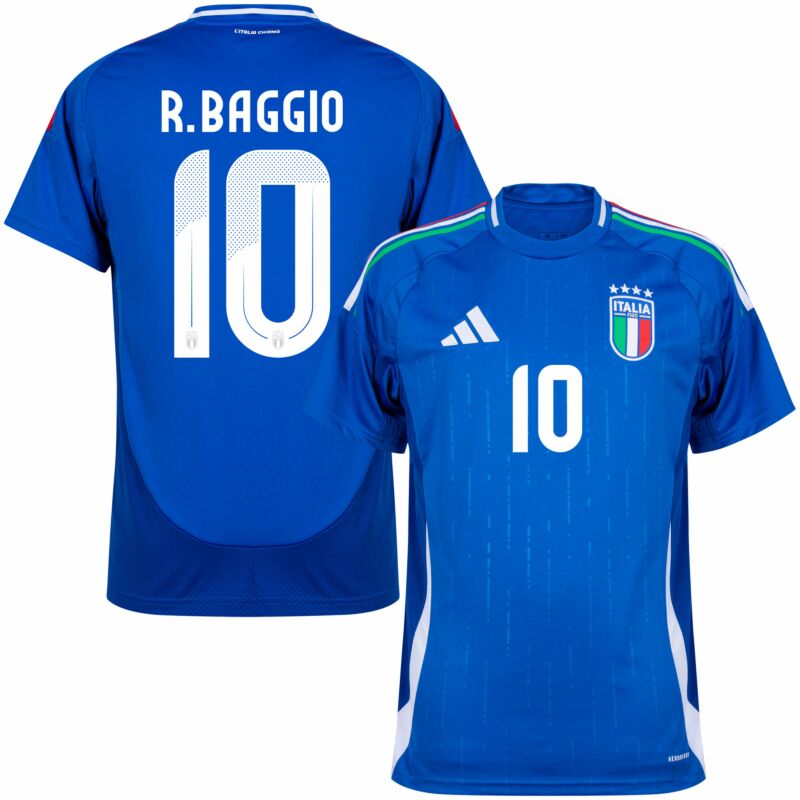 R.Baggio Men's Italy 2024 Stadium Home Soccer Jersey
