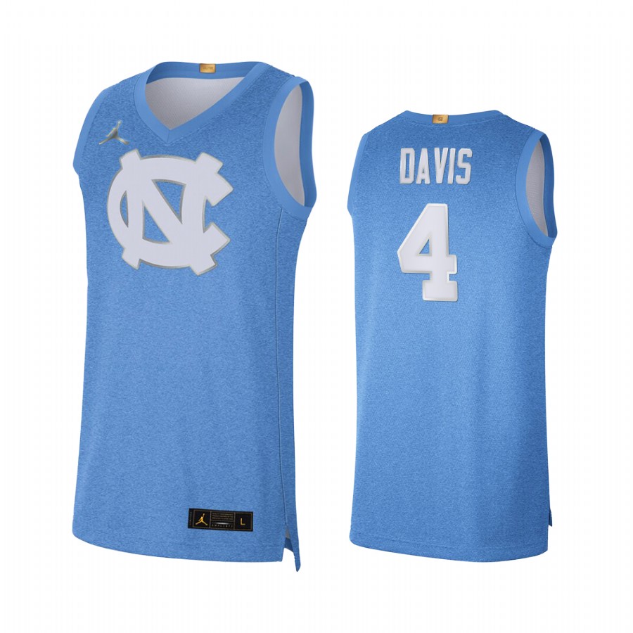 R.J. Davis UNC Carolina Blue Jersey 2022 100th Anniversary Limited