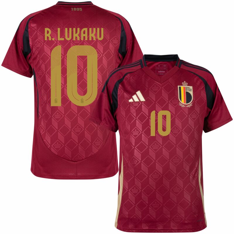 R.Lukaku Men's Belgium 2024 Stadium Home Soccer Jersey