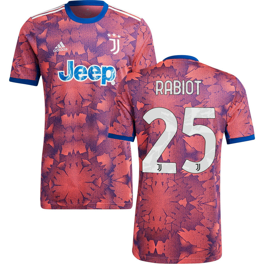 Rabiot 25 Juventus Men 2022/23 Third Soccer Jersey – Pink/Blue