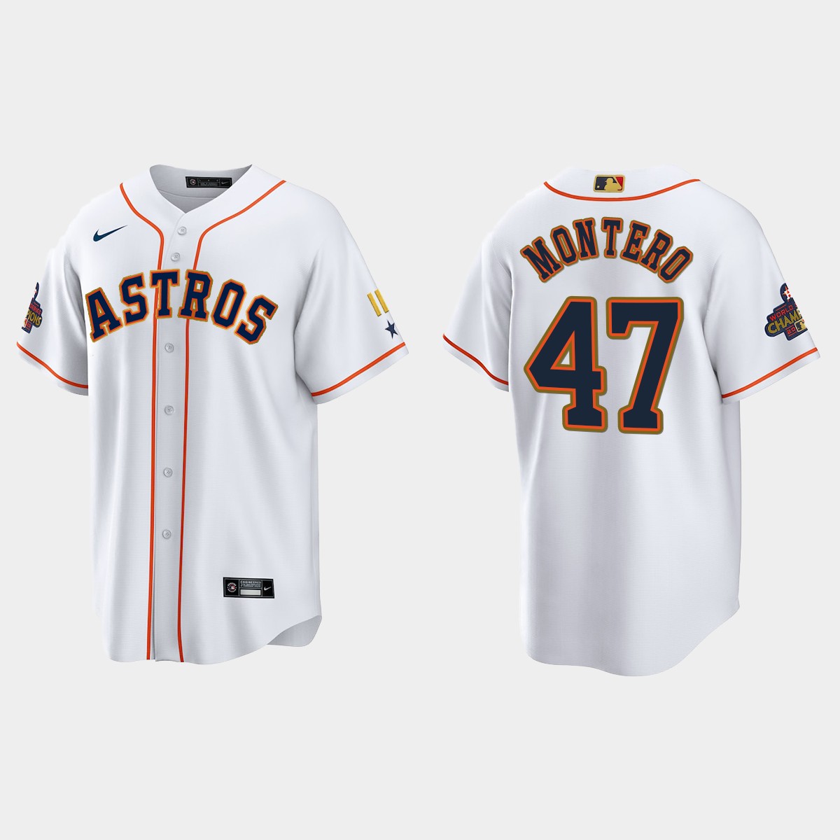 Rafael Montero Houston Astros 2023 Gold Program Jersey - White