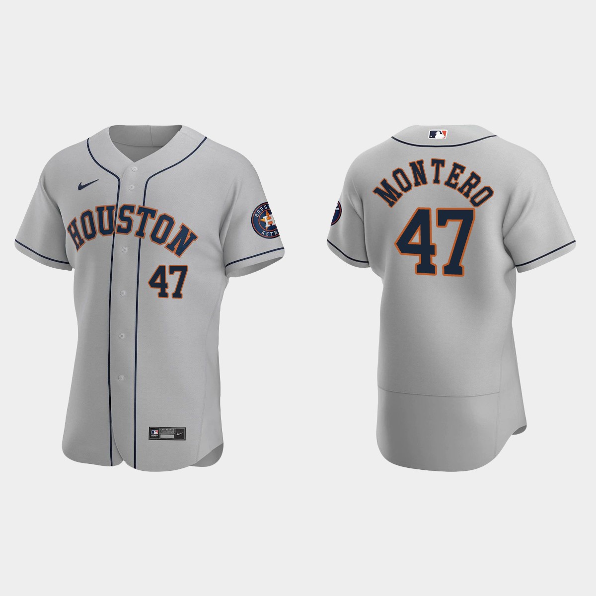 Rafael Montero Houston Astros Road Jersey - Gray